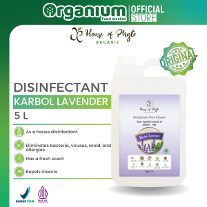 Karbol Lavender PHYTO ORGANIC Cairan Pembersih Lantai Anti Jamur Mikroba dan Virus - 5L