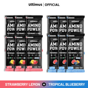 Ultimus Amino Power (Active BCAAs 2:1:1)Strawberry Lemon+Tropical Blueberry 2กล่อง ขนาดซอง22g(Pack6)