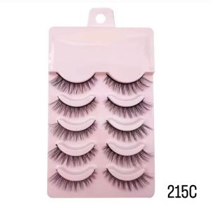 5 pasang bulu mata palsu natural bulu mata