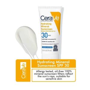 CeraVe Hydrating Mineral Sunscreen Lotion for Body SPF 50 for All Skin Types 75ML