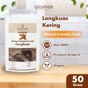 ALAMEE Lengkuas Kering Dried Galangal Iris Rempah Organik Alami Bumbu Seasoning Masakan Masak 50gr