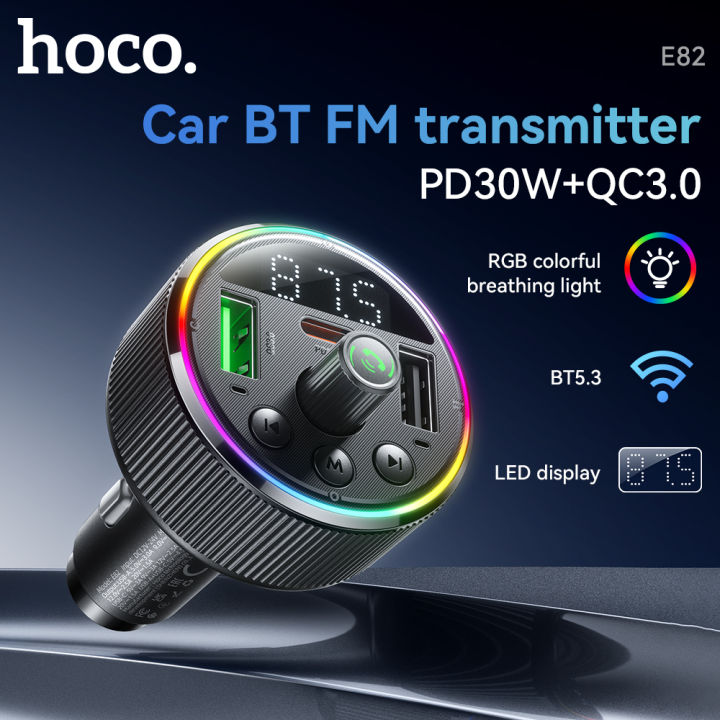 HOCO E82 PD30W Bluetooth FM Transmitter Car Charger