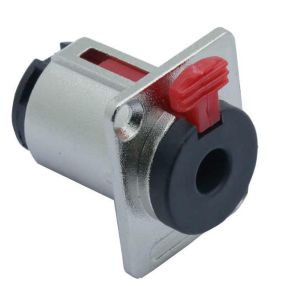 MW 6.35mm Stereo Female Jack Panel Mount TRS Female Socket Chassis Microphone Audio Cable Connector Terminal SILVER