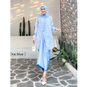 Gamis Brukat Terbaru Remaja Baju Kondangan Pesta Dress Aulia 2 in 1 Free Outer Ready Jumbo XXL