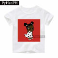 2025 New Year Spring Festival Melanin Black Girl T-shirt  Musim Panas Pakaian Kanak-kanak Personaliti Afrika Gadis Cetakan Bunga Kanak-Kanak T Baju  COD. 