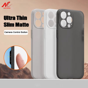 Business Ultra Thin Slim Matte Case for iPhone 16 Pro Max 16 Plus 15 13 12 11 14 Pro Max Sensitive Camera Control Button Cover