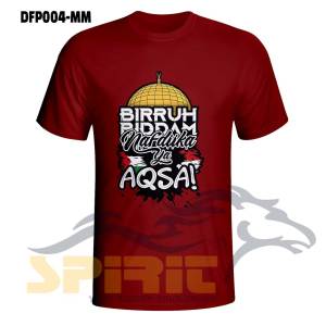 Kaos Save Palestina Masjidil Aqsa Baju Birruh Biddam Nafdiika Ya Aqsa Lengan Pendek Katun 24s Jumbo