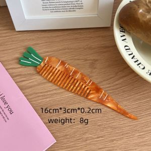 GINKG Animal Acetate Comb Cartoon Tulip Hairdressing Combs Pointed Tail Comb Wide Toothed Makeup Comb Women