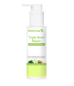 WishCare Triple Bond Repair Booster Hair Serum for Dry Frizzy Hair - 10% AminoPeptide Complex- For Men & Women 100ml