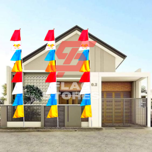 BENDERA UMBUL UMBUL WARNA WARNI 8SEGI GARUDA ZIGZAG WARNA TOSKA