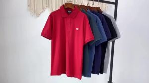 VSheng Big Size Collar T Shirt For Men Polo Plus Size Lapel Short Sleeve M to 7XL