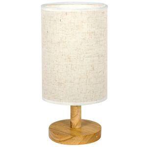 USB Bedside Lamp Night Lights Table Lamp For Bedroom Wooden Desk Lamp Bedside Night Light with Cylinder Lamp Shade Home Decor