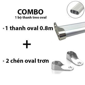 Thanh treo tủ quần áo Oval ( 08m - 06m- 1m -1.2m-1.5m )