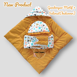 Set Gendongan Samping + selimut karakter bayi | bedcover bayi