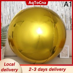 [COD] AqToCna Ship within 24 hours 4D Sphere 32 Inch Metal Mirror Effect Decorative Balloon For Celebrations And Party Decorations Filling With Helium Can Float