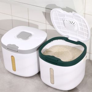 Aicook X Maidronic10kg Japanese Style Rice Bucket with Hanger Large Capacity Multipurpose Food Storage Insect-Proof