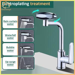 360 Degree Swivel Faucet Rotating Faucet 4 Modes Bathroom Faucet Multifunctional Drinking Water Faucet for Wash Basin