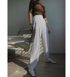 CLE Alisa.Sonya High Waist Casual Women Wide Leg Long Palazzo Pants Trousers office lady Classic Formal pants for Women