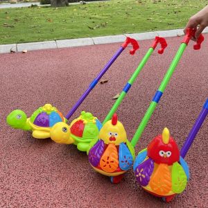 Baby Walker Toy - Push & Spin Chicken with Rotating Wings Interactive Learning Gift for Toddlers 1-3 Years - Early Walking Aid & Fun Play