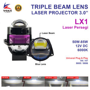 VOXX LX1 Projie BiLED Laser 3.0 Inch 85W Projector Bifocal Triple Beam Lens