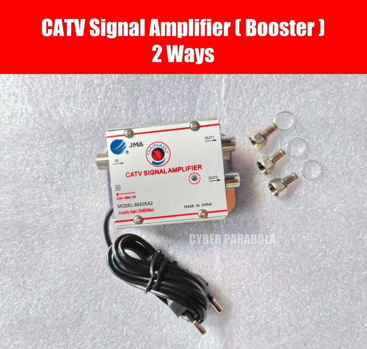 Booster TV penguat sinyal tv catv amplifier signal antena cabang