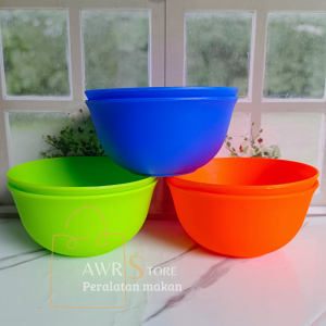 MANGKUK PLASTIK BULAT 15 CM TEBAL DAN ANTI PECAH