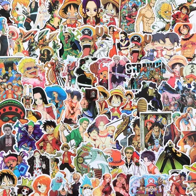 120ชิ้นการ์ตูนอะนิเมะเรื่องวันพีชลิง D. สติกเกอร์ทำรายงานด้วยมือ Luffy สำหรับหมวกกันน็อคจักรยานทำรายงานด้วยมือดินสอคำนวณเคส Decals LanLanStickersWorld