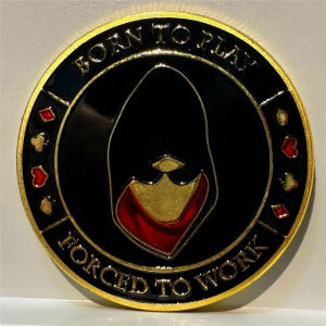 【discount store】"Born To Play Forced To Work" Poker Card Guard Hand Protector Golf Ball Marker