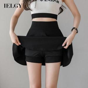 IELGY womens high waist A-line ruffled skirt
