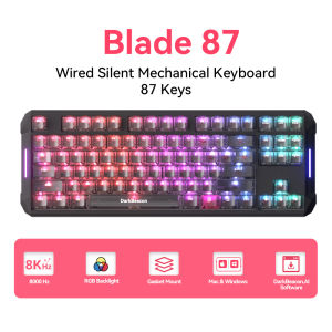 DarkBeacon Blade 87 8000Hz Silent Hotswap TKL Gasket Mount RGB – Zero Delay Gaming Keyboard for Valorant CS2 FPS Esports Tournament Grade 1 Year Warranty