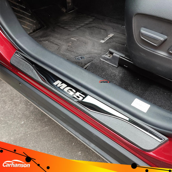 carhanson Car Accessories For MG5 Mg 5 Stainless Steel Door Sill Scuff ...