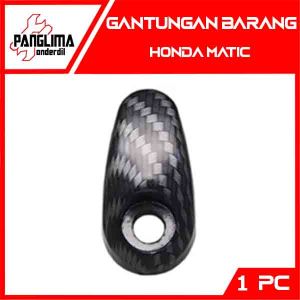 Gantungan Barang Untuk Motor Honda Matic Beat FI-F1-Sporty-eSP-Pop-Street & Vario 110-125-150 LED New & Scoopy Karbu & Spacy Cantolan-Kaitan Hitam-Carbon