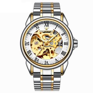 FNGEEN 8866 Otomatis Jam Tangan Pria Anti Air Original 100% Luxury Stainless Steel Mekanis Watch
