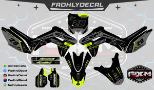 Decal STIKER CRF 150L FULLBODY ABU MERAH HITAM VARIASI WARNA KEREN