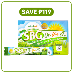 SBG Salveo Barley Grass On The Go 12 x 3g Sachets | 100% Pure Organic Barley Powder | Detox Drink for Immune Support and Daily Health High Fiber No Sugar Added Vegan FDA & Halal Certified Authentic Wheatgrass Alternative Rich in Antioxidants