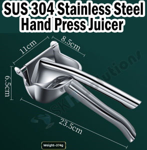 【SKIT】Aluminium Steel Alloy / Stainless Steel SUS 304 Hand Press Juicer Lemon Squeezer Juicer Juice Extractor Citrus Lime Fruit Grapefruit Juicer Presser Manual Lemon Orange Juicer Pomegranate Manual Juicer Manual Fruit Juicer Manual Pressed Juicer