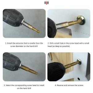 22 cái dụng cụ tháo vít hỏng Kit tháo rời ví và bu lông Studs trượt răng phá hủy Tước bị hỏng Remover Công cụ