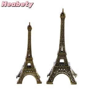 Heabety Retro Paris Eiffel Tower Model Home Desk Bronze Metal Statue Figurine Decor