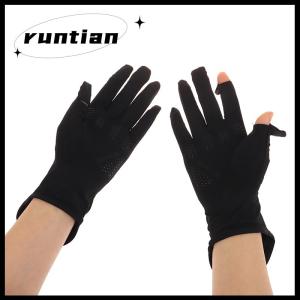 runtian Mùa hè Kem chống nắng găng tay phụ nữ mỏng băng lụa chống tia cực tím sương ngón tay màn hình cảm ứng lái xe không trượt Găng tay thoáng khí