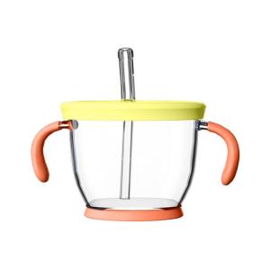 SG In Stock Baby Training Straw Cup Anti-Fall And Anti-Collision PP Material Open Cup Silicone Cup 150ml With Handle