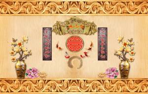 Tranh dán tường 3D Bàn thờ 80cm*120cm