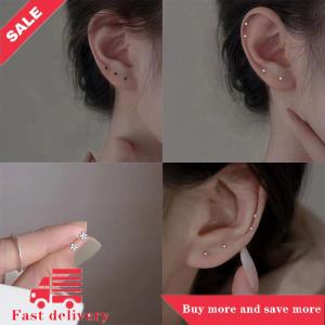 [COD] 1Pair Fashion Trendy Mini Zircon Stud Earrings For Women Girls Daily Geometry Small Earrings Ear Bone Nail Jewelry Accessories