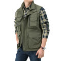 PLAYBOY Men's Unloading Vest Tactical Webbed Gear Coat Summer Photographer Waistcoat Tool Many Pocket Mesh Work Sleeveless Jacket Male. 