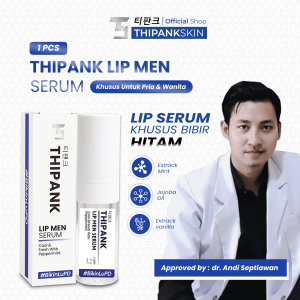 ( 1 PCS ) Thipank Lip Men Serum With Papermint Extract Pencerah dan Pelembab Bibir Serum Bibir Pria Lipgloss Lipcare Pria Mencerahkan dan Melembabkan Ori BPOM Halal