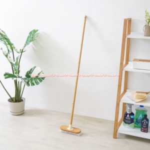 Proclean Floor Brush 21cm Sikat Lantai Kecil Simple Bahan Kayu Coklat Model Pro Clean Gagang Bambu Dan Ergonomis