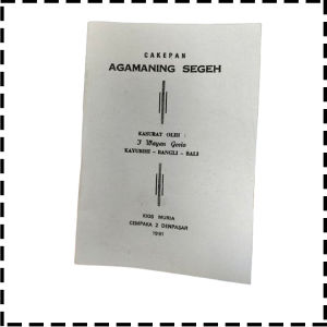 Buku Agamaning Segeh Agama Hindu I Wayan Gosio