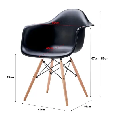 (JIJI.SG) Eames Chair with Armrest / Dining Chair / Minimalist Chair / Cafe Seat / Self Assembly