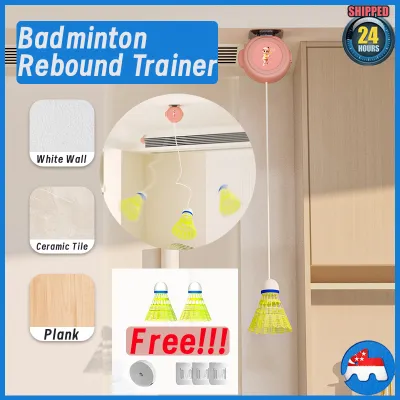 🇸🇬 [In Stock]Badminton Rebound Trainer Indoor Outdoor Hanging Single Children Adult Trainer Playing Badminton Elastic