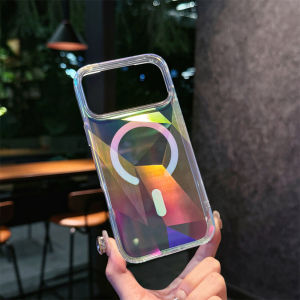 Aurora Gradient Magnetic Case For iPhone 17 Air 16 E 15 14 13 12 11 Pro Max Plus Wireless Charging For Magsafe Shockproof Cover