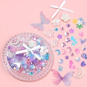 UNIITY Butterfly Makeup Face Stickers Pearls DIY Face Decoration Bridal Makeup Patch  Diamond Eye Makeup Stickers for Face Makeup